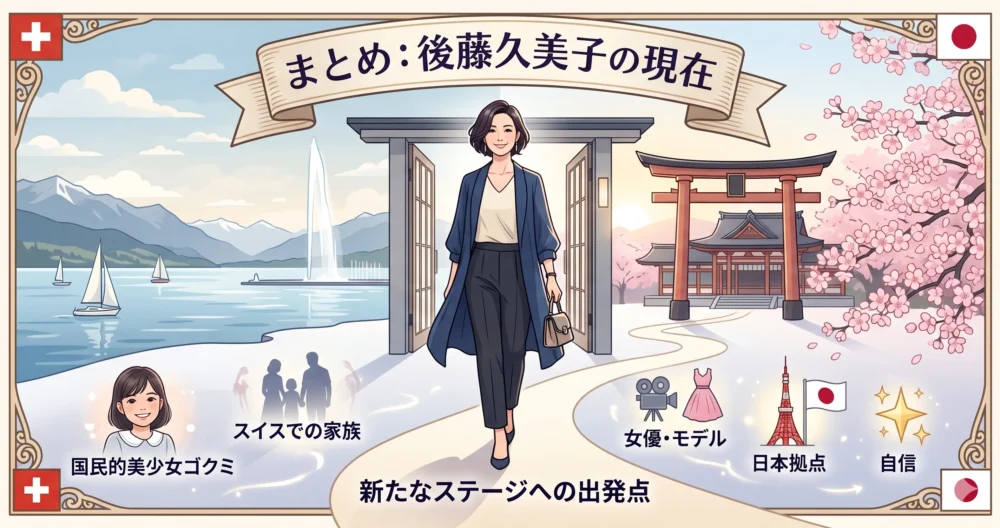 後藤久美子の現在まとめ。新たなステージへの出発点。52歳、スイス在住、女優・モデルとして再始動。