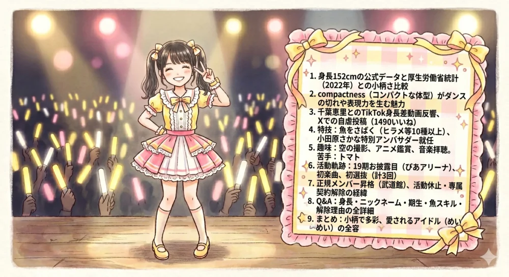 AKB48 19期生 花田藍衣の公式プロフィールカード(身長152cm)