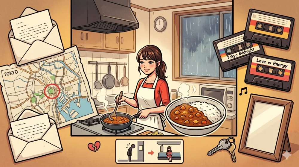 ソニン「カレーライスの女」基本情報まとめ、2002年ソロデビューシングルのチャート成績、作詞作曲、タイアップ、リリース時の年齢をイラストで解説。