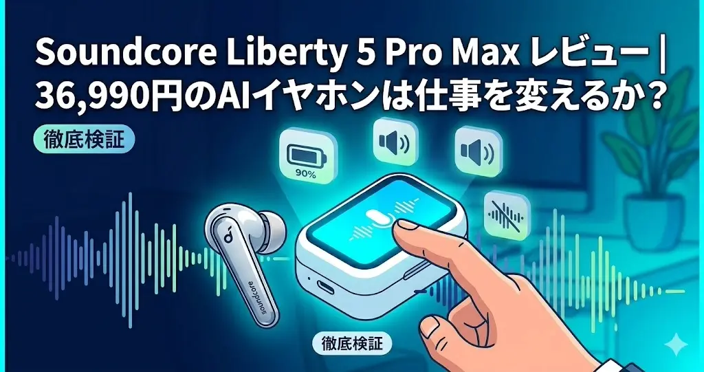 Soundcore Liberty 5 Pro Max レビュー：36,990円のAIボイスレコーダー搭載イヤホンは仕事に使えるか徹底検証