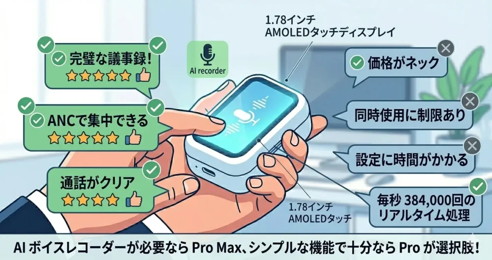 Soundcore Liberty 5 Pro Maxに対するユーザーのリアルな高評価と低評価の口コミイメージ