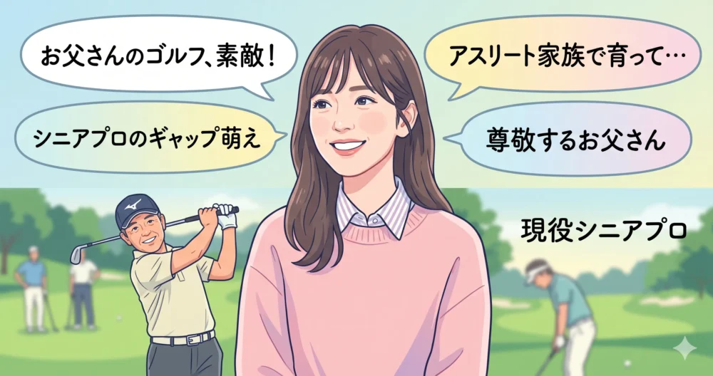 鈴木愛理が語るゴルフと父・亨への思い。シニアプロのギャップ萌えと父への尊敬。