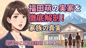福田萌の実家や家族の秘密に迫るブログ記事のアイキャッチ画像（タイトル文字入り）