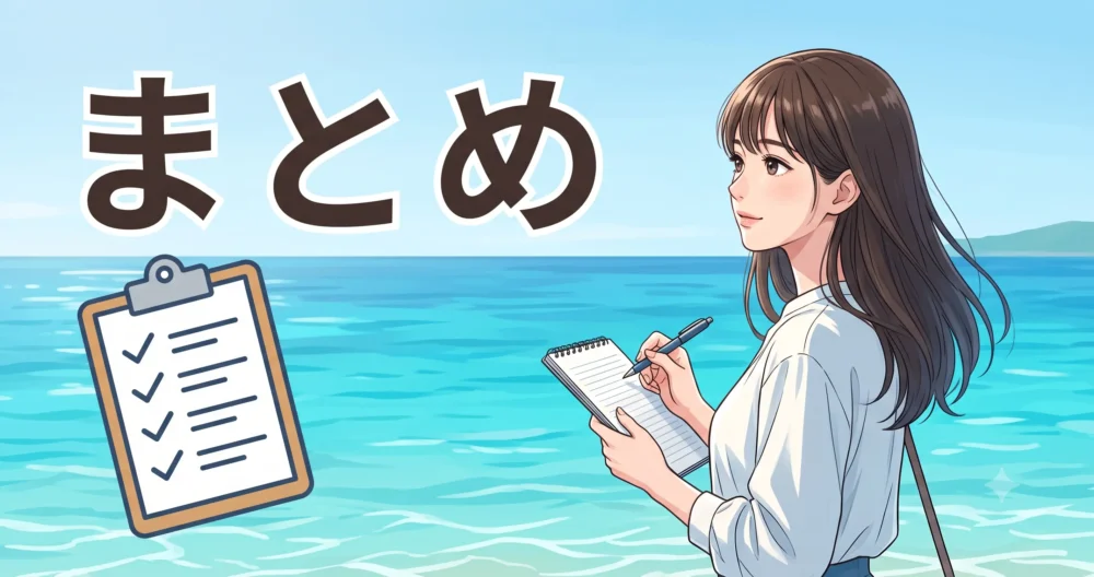 川口春奈の実家や家族構成、五島列島のエピソードを総括したまとめのイラスト