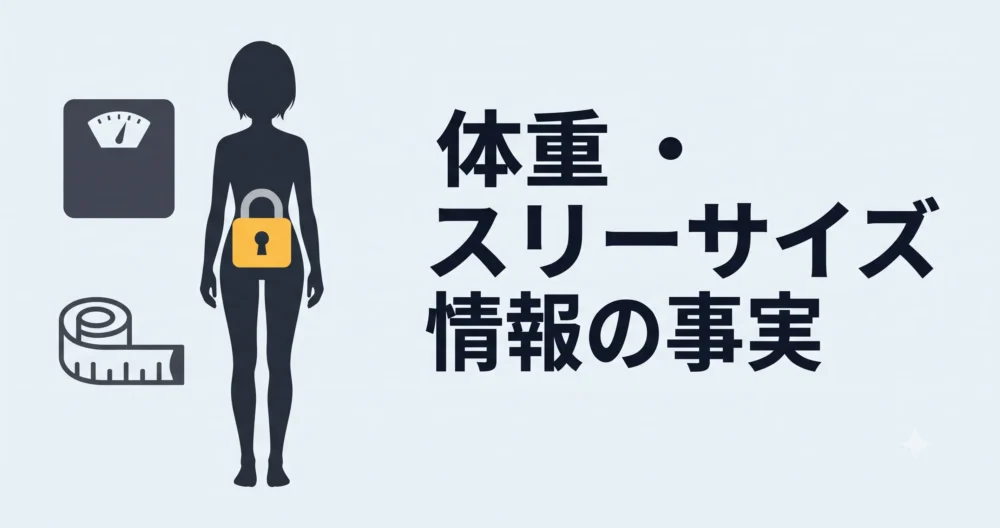 のんの体重やスリーサイズなど公表・非公表情報を整理したイラスト