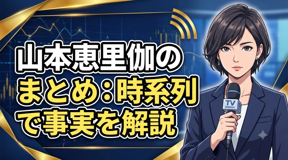 山本恵里伽アナウンサーの報道特集での発言と時系列の経過を解説するブログ記事のアイキャッチ画像