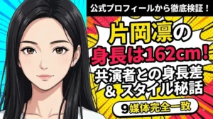片岡凛の身長は162cm！公式プロフィールの検証と共演者との身長差を解説するブログアイキャッチ画像