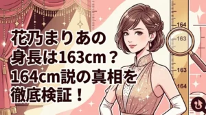 元宝塚花組トップ娘役・花乃まりあの身長163cm・164cm説の真相を解説するアイキャッチ画像