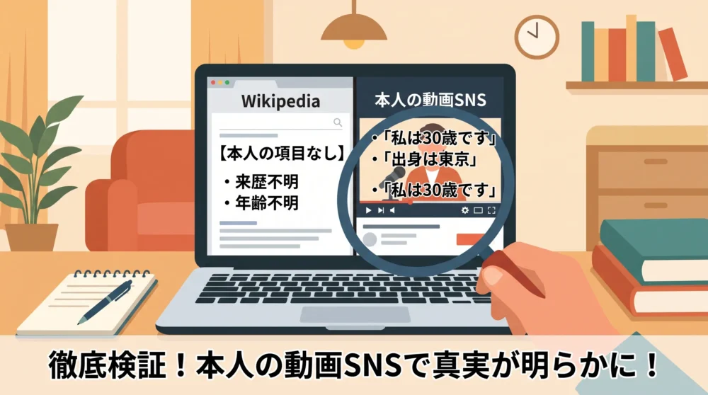 身長162cmの情報源を比較した図。公式欄なしと本人発言