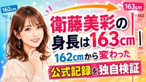 衛藤美彩の身長は163cm｜162cmから変わった公式記録を独自検証
