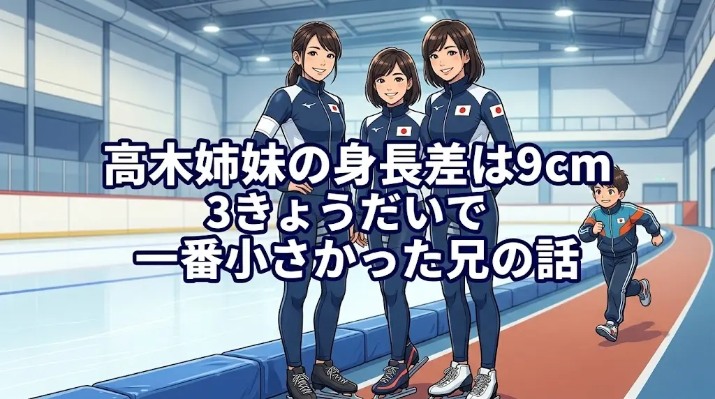 高木姉妹の身長差9cmと小柄な兄のエピソードを解説するブログアイキャッチ画像