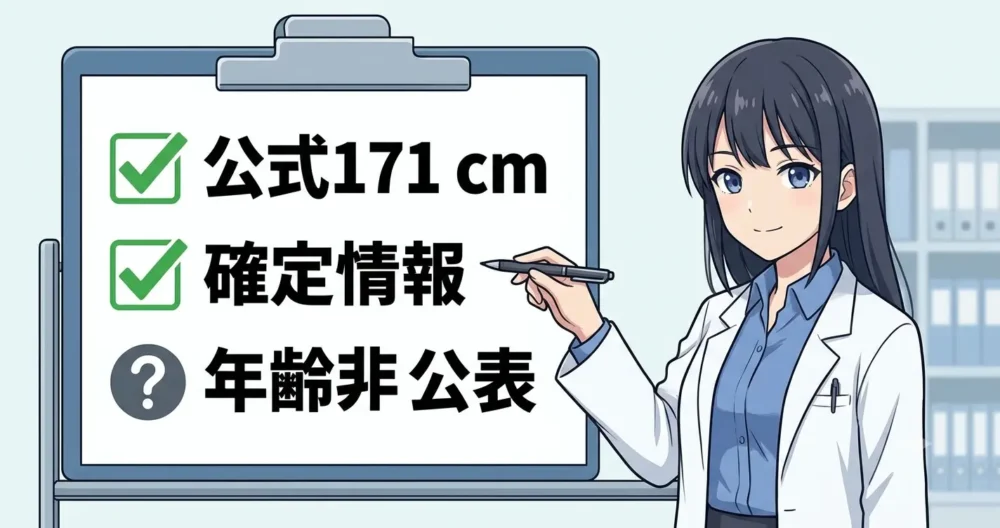 山下ひかりの身長サバ読み説や年齢情報を検証・整理するイラスト
