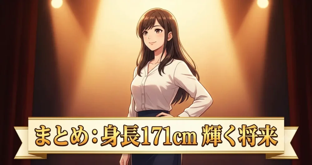 山下ひかりの身長171cmとこれまでの歩みを振り返るまとめイラスト