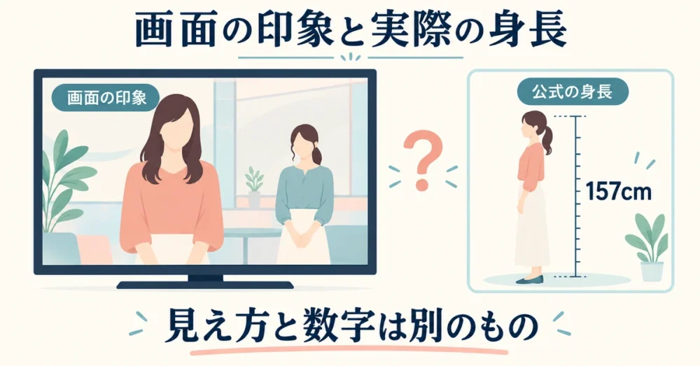 画面の印象と実際の数字がずれる様子の図