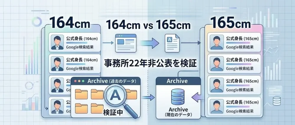 164cmと165cmの根拠をアーカイブで検証する図