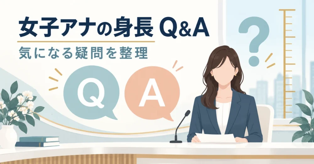 女子アナの身長に関するQ&Aのイメージ