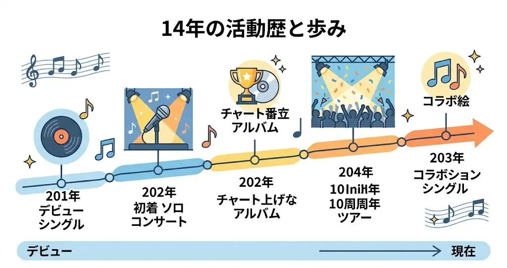 叶望立夏の4回の改名と所属の移り変わりを示す年表