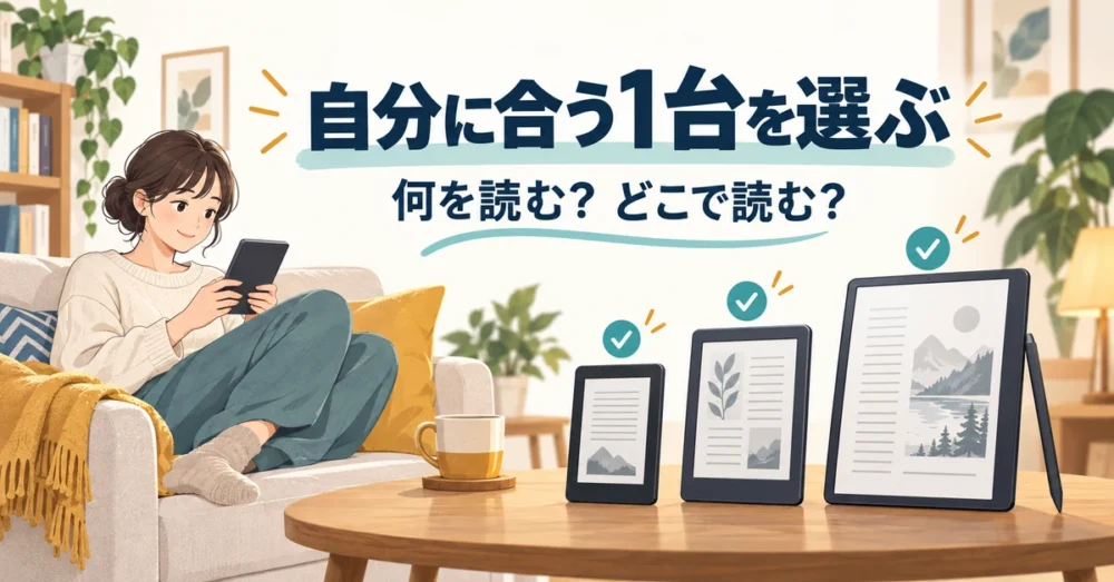 Kindle端末おすすめを用途から選ぶまとめ