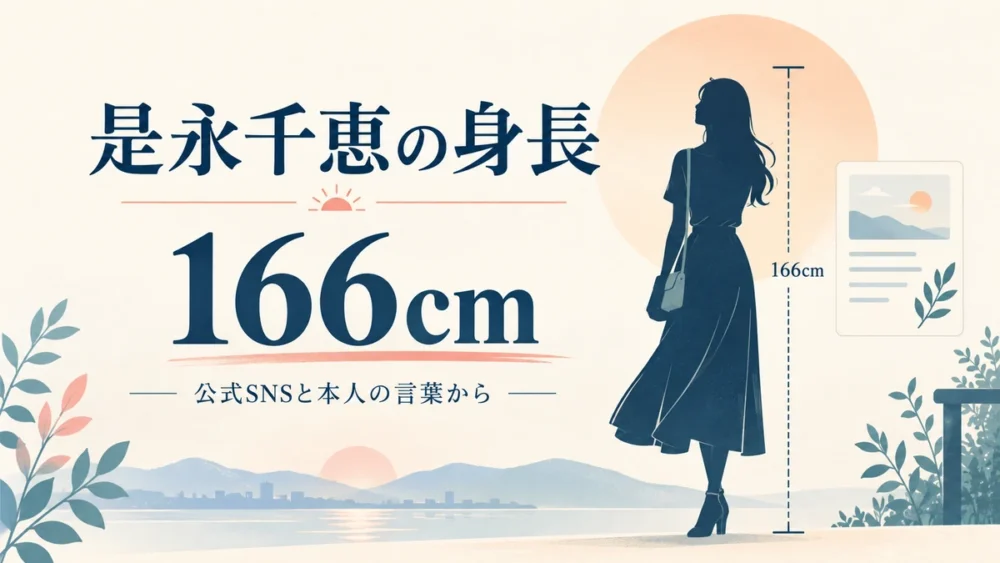 是永千恵の身長166cmを示すイメージ図