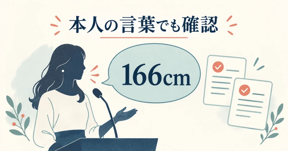 本人の言葉で身長が語られた様子の図