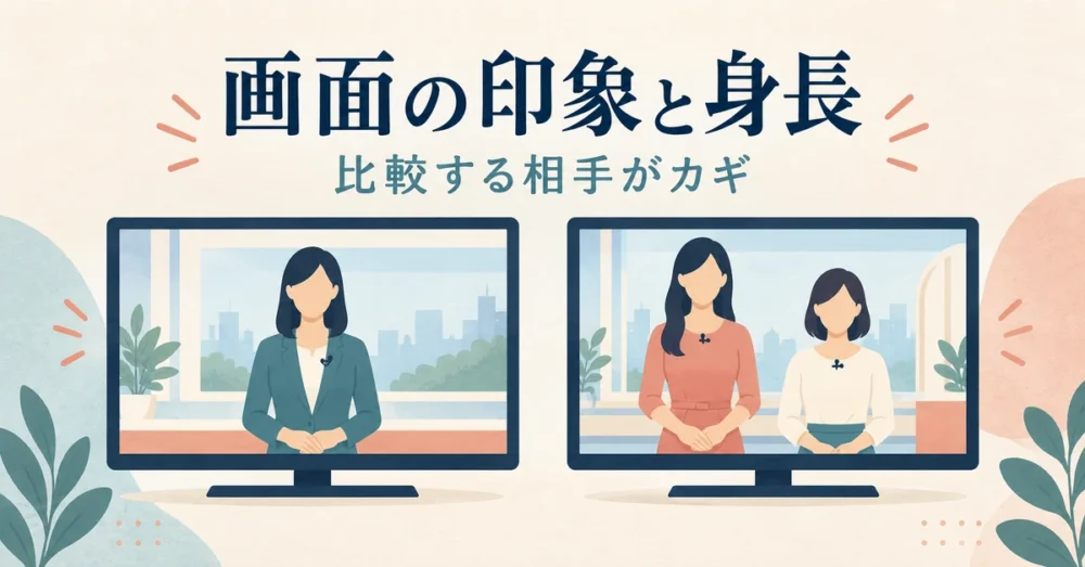 画面に比べる相手がいると伝わることを示す図