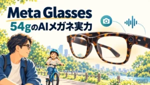 Meta Glassesで目の前の景色を撮るイメージ図