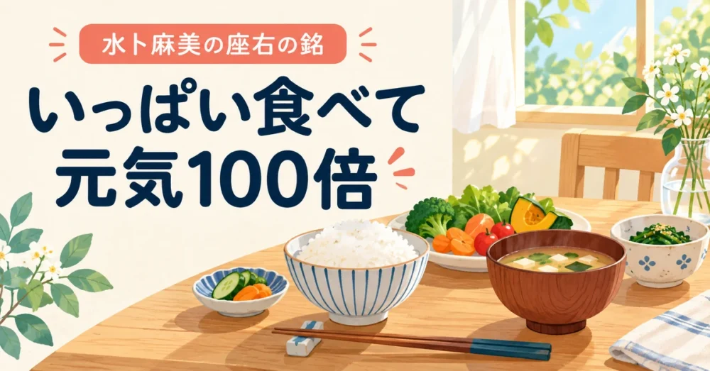 食べることを大切にする座右の銘の図