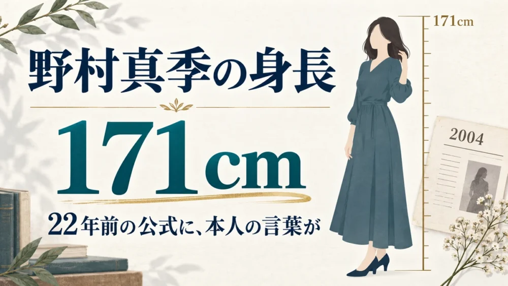 野村真季の身長171cmを示すイメージ図