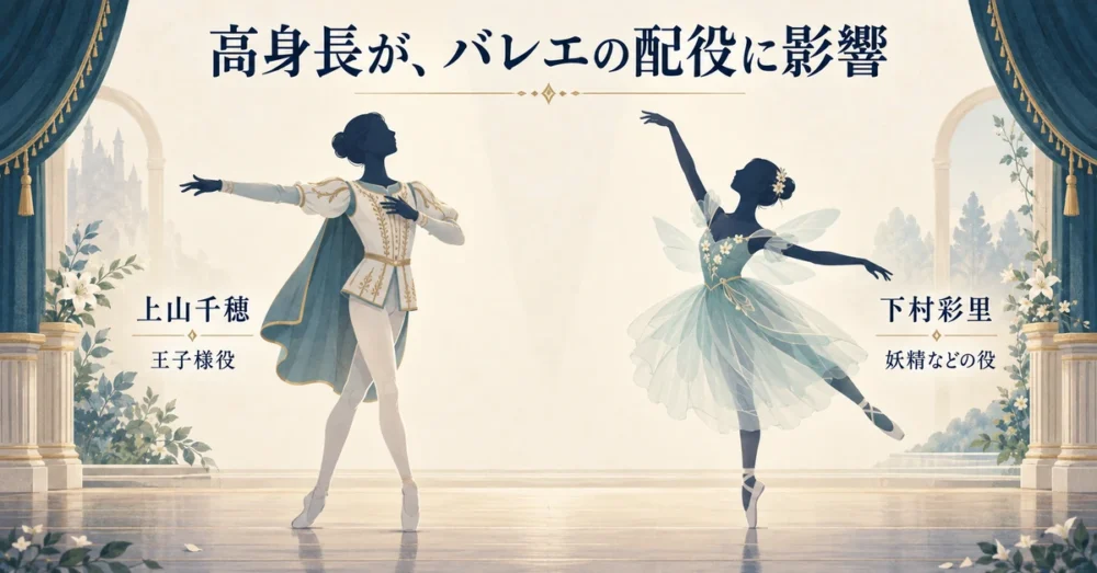 背が高いと役が限られるバレエの図