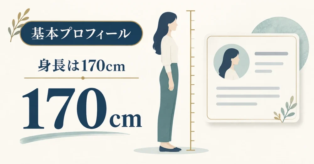 170cmとプロフィールをまとめた図