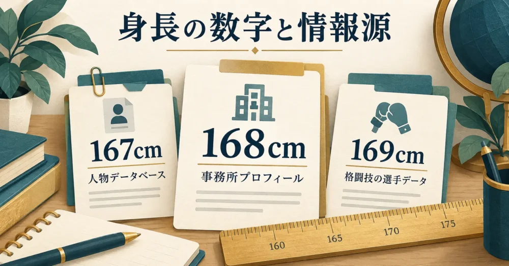 167・168・169cmの出どころを整理した表