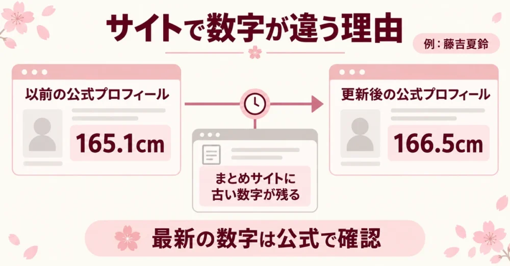 データベースと公式で数字が違う仕組みの図