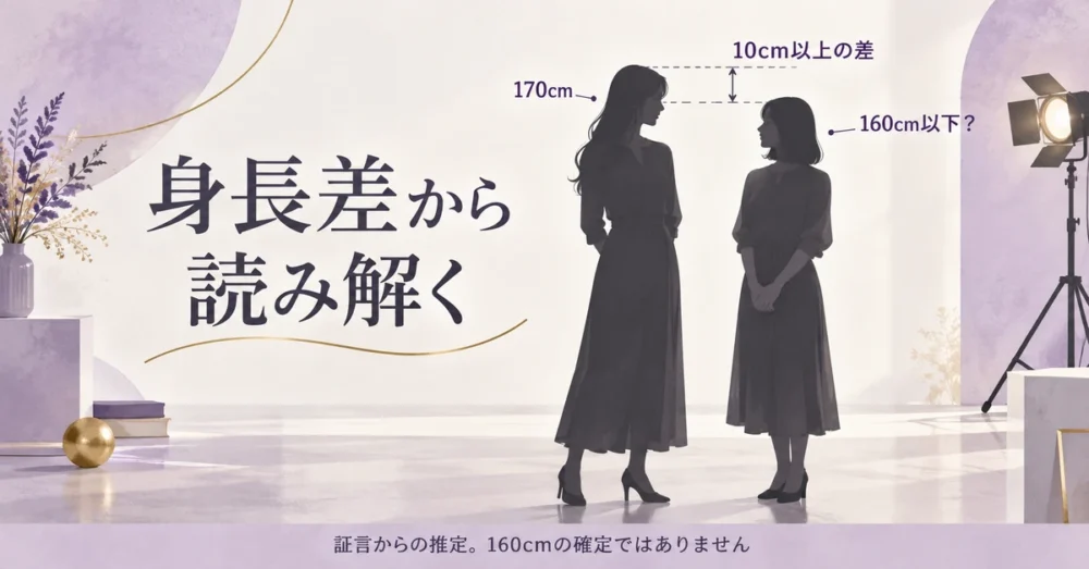 170cmとの10cm差から160cmを逆算する図