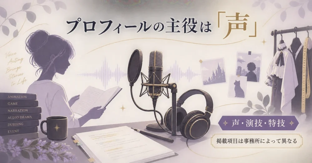 声優と俳優でプロフィール項目が違う理由の図