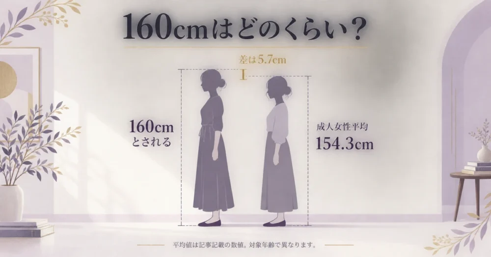 上坂すみれの160cmと平均154.3cmの差の図