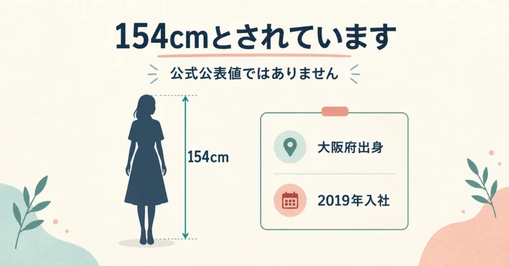 154cmとプロフィールをまとめた図