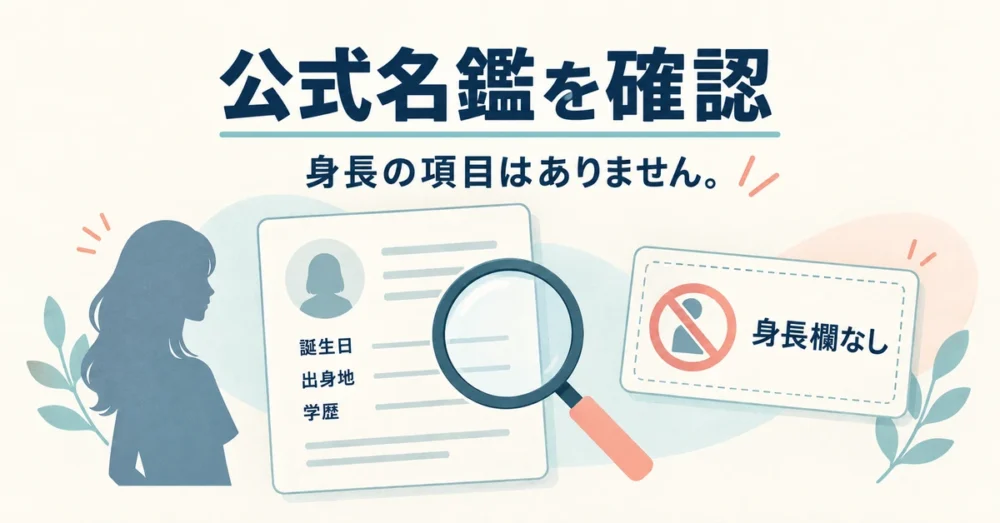 局の名鑑に身長の項目がないことを示す図