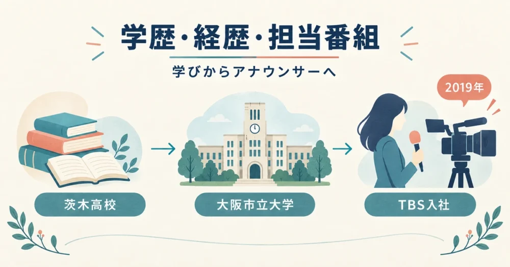 学歴と経歴の年表をまとめたイメージ図