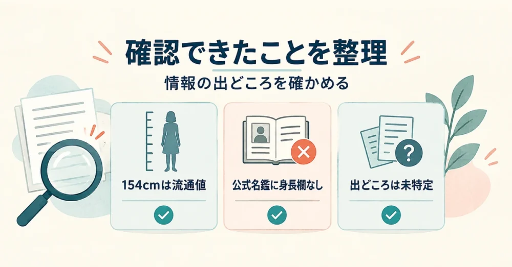 確認先と結果を一覧に整理した図