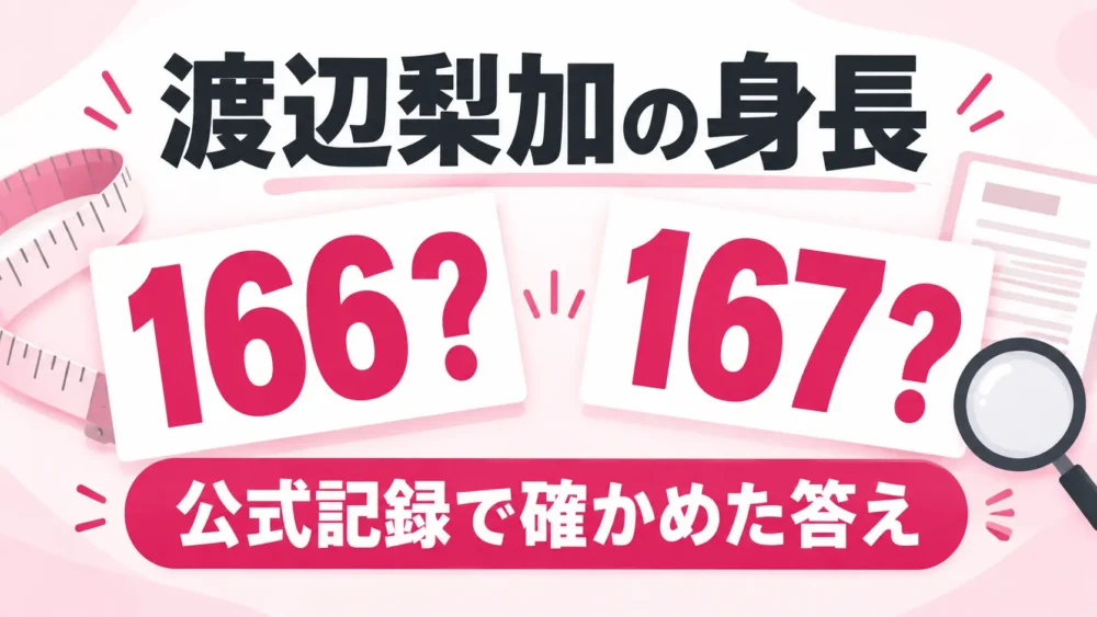 渡辺梨加の身長を検証するアイキャッチ画像