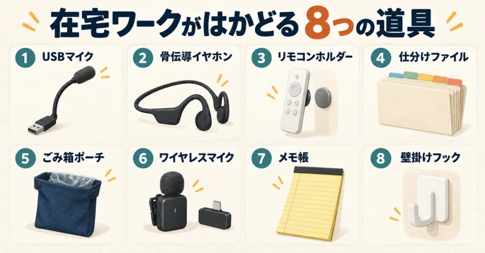 在宅ワーク便利グッズ8つの一覧