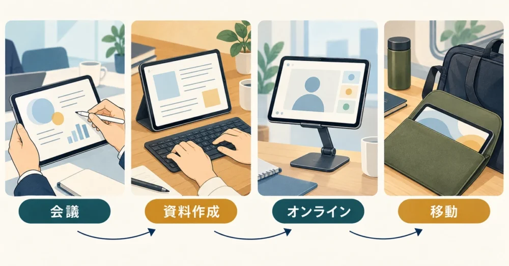 仕事の場面ごとに必要なiPadの道具