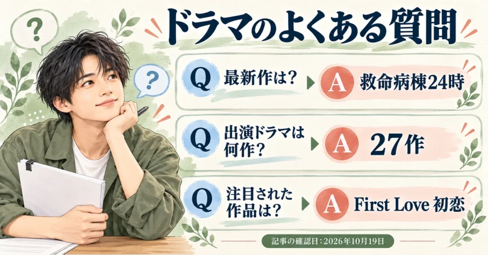 最新作・出演数・転機の作品に関するよくある質問