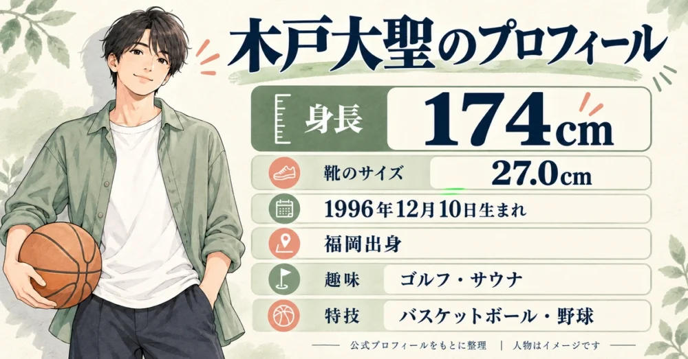 木戸大聖のプロフィール一覧表
