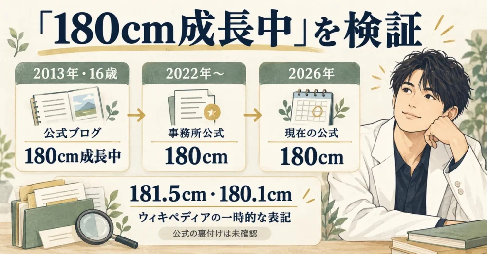 2013年から続く180cmの自己紹介と公式記録の図