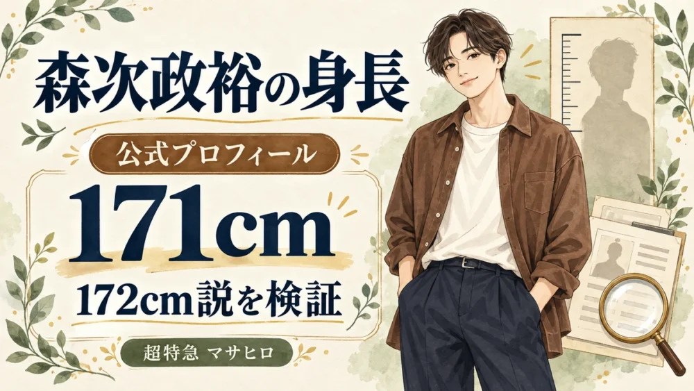 森次政裕の身長は公式171cm、172cm説を検証