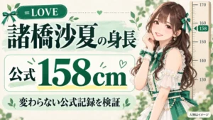 諸橋沙夏の身長は公式158cm、変わらない公式記録