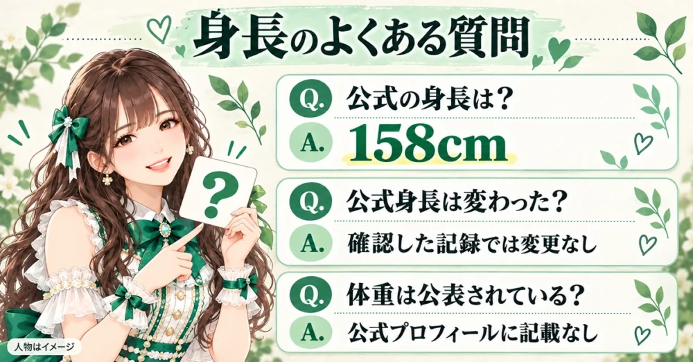 公式身長・変化の有無・体重のよくある質問