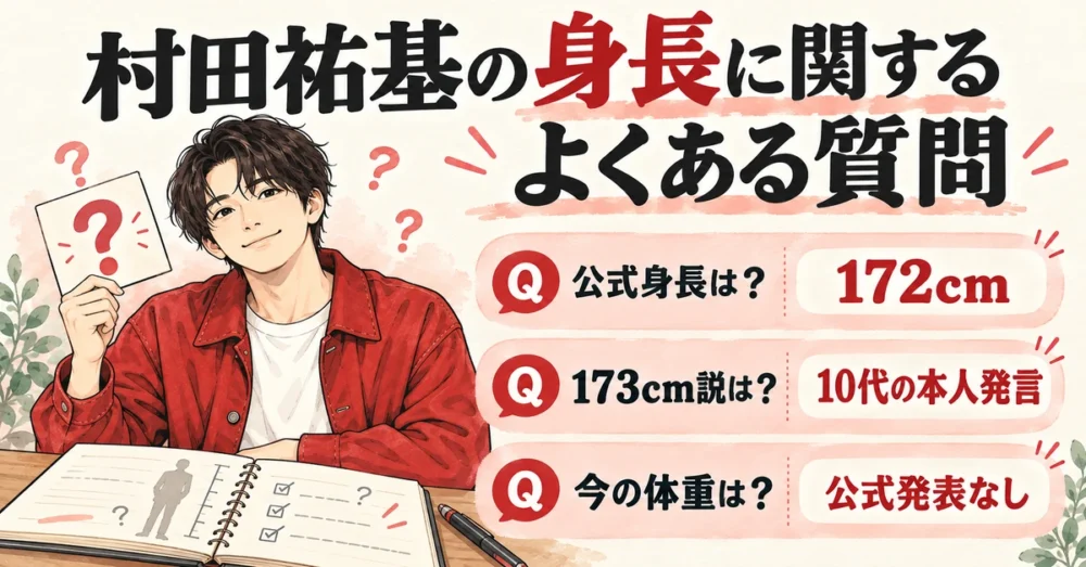 公式身長・173cm説・体重のよくある質問