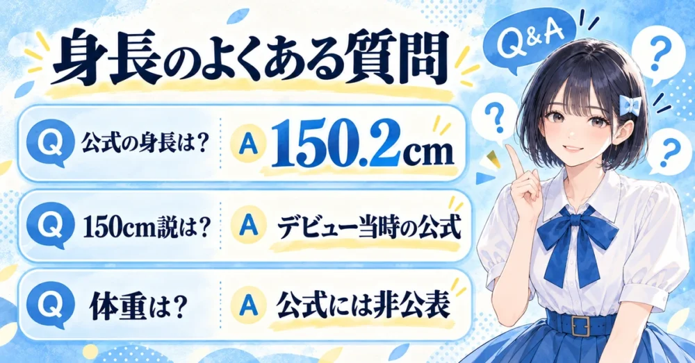 公式身長・150cm説・体重のよくある質問